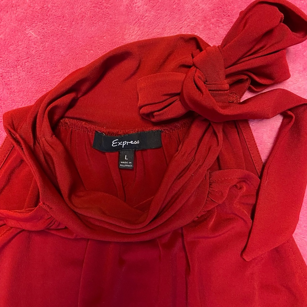 Express High-Neck Bow Dress